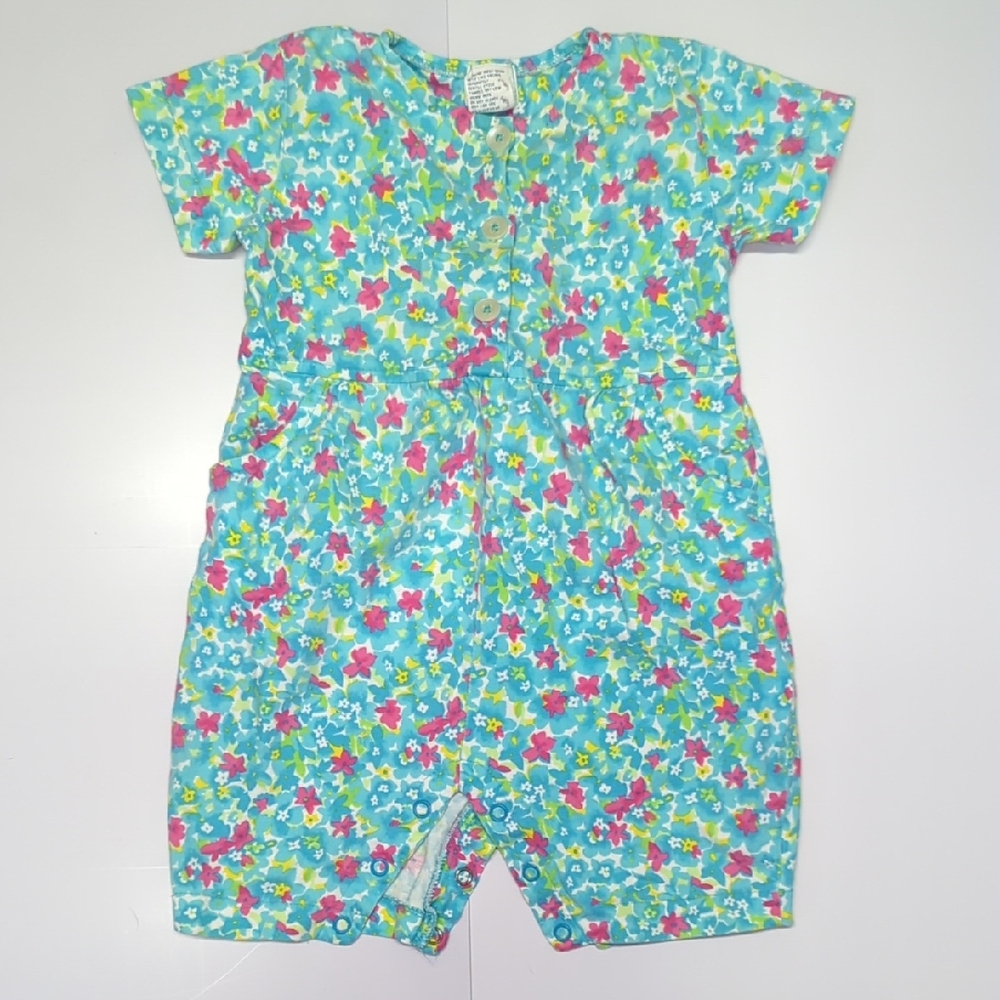 Vintage Floral Baby Romper